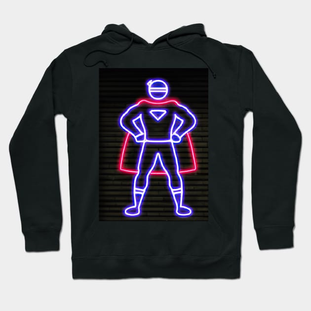 Superhero Neon Hoodie by maxcode